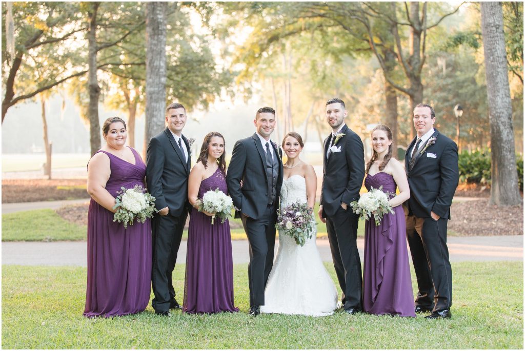 Purple bridesmaid dresses for Weddings Pawleys Plantation
