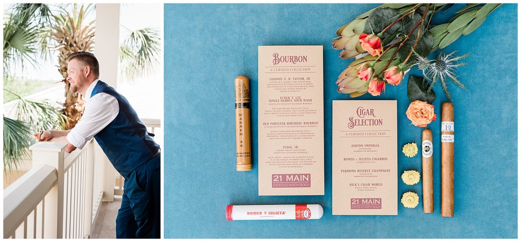 cigars and invitation for 21 Main Events Styled Shoot