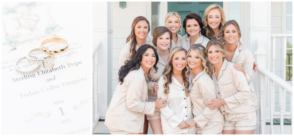 stunning bridal party in robes 