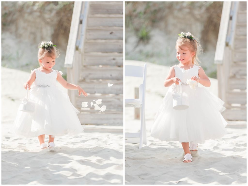cute flower girl Ocean Isle Beach Wedding