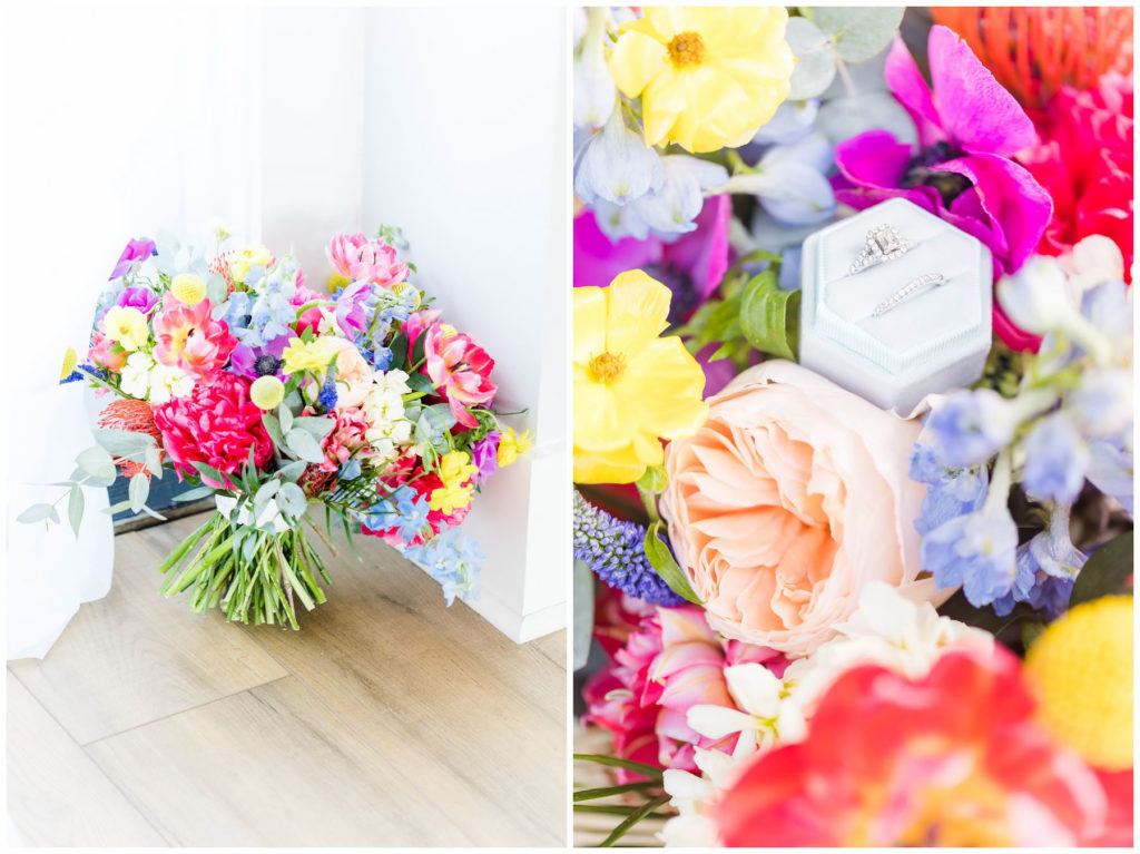 bright and bold wedding flowers
