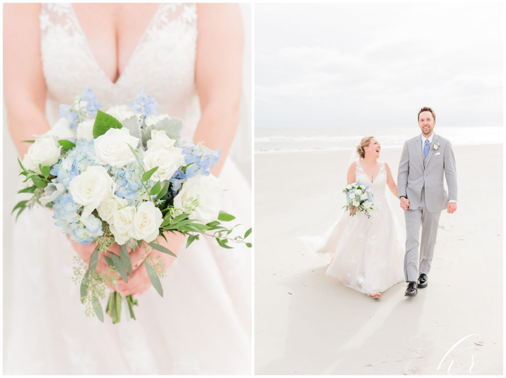 beach poses for wedding day Ocean Isle Weddings