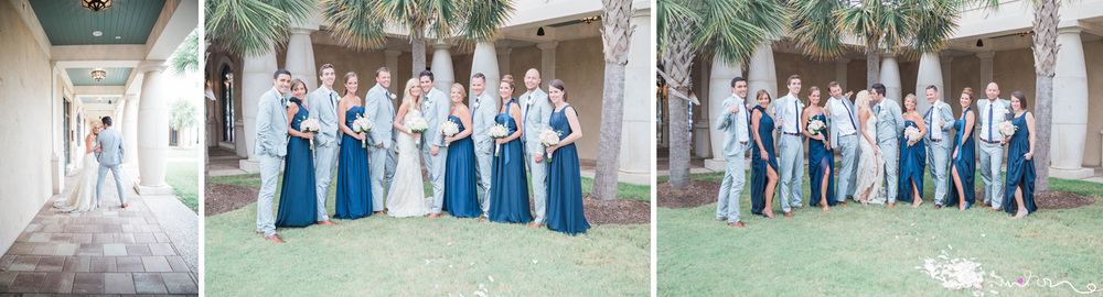 Bridal party in blue Weddings at North Beach Plantation