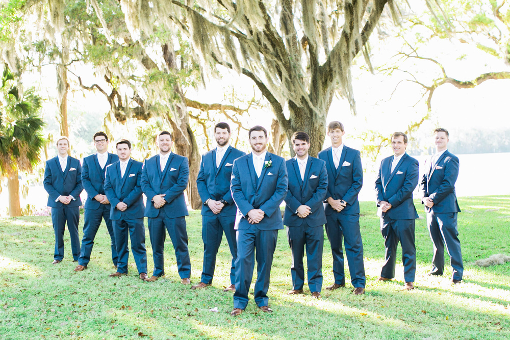 navy blue suites at Wachesaw groomsmen 
