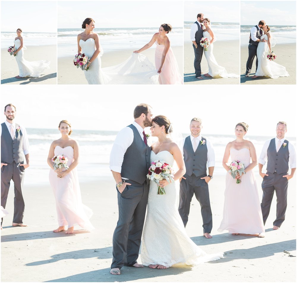 bridal party Beach Wedding Photos Ocean Isles