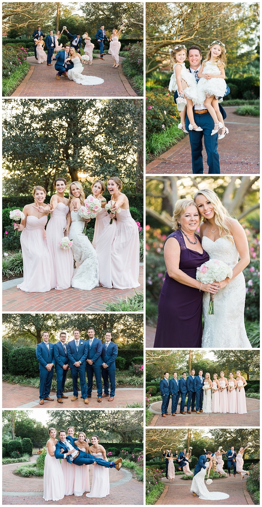 fun bridal party photos Stunning Pinelakes Wedding
