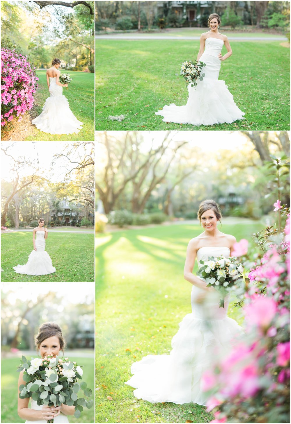 Pink Flowers and weddings dresses