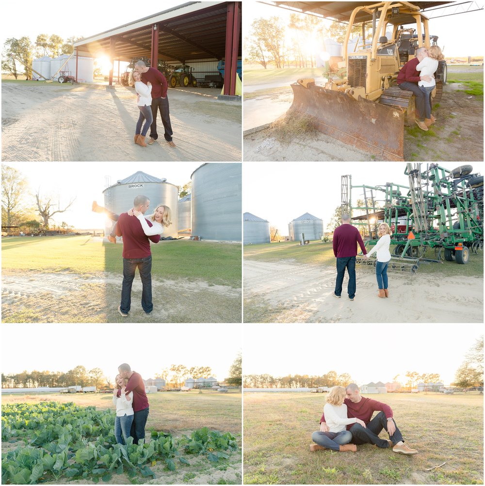 Beautiful Engagement Session with tractors 