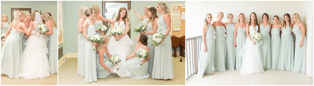 mint green wedding colors at the dunes club, myrtle beach