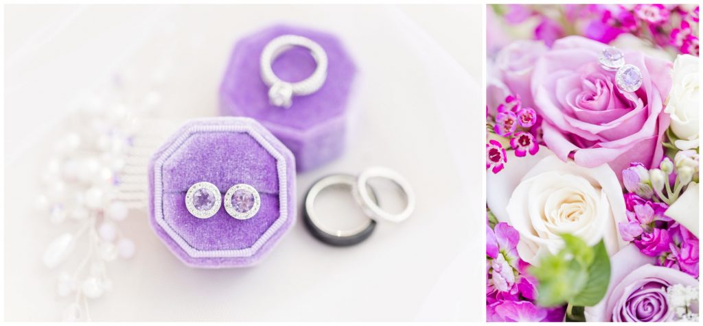 purple and pink florals for Intimate Myrtle Beach Wedding 
