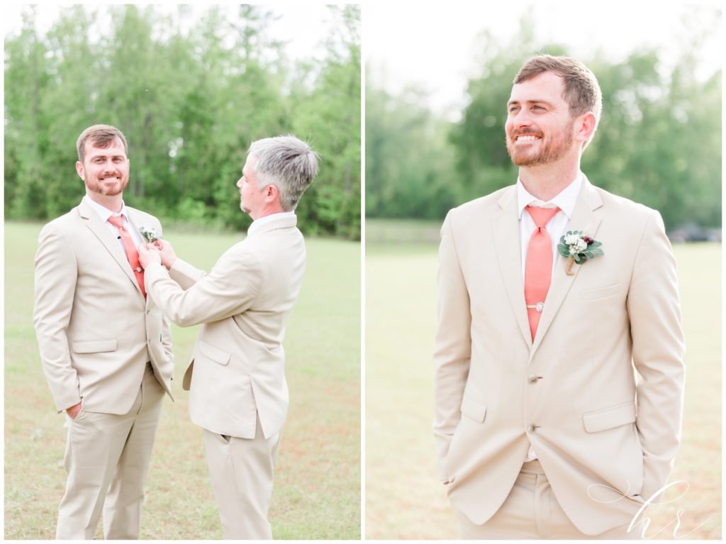 Best man and groom on wedding day. 