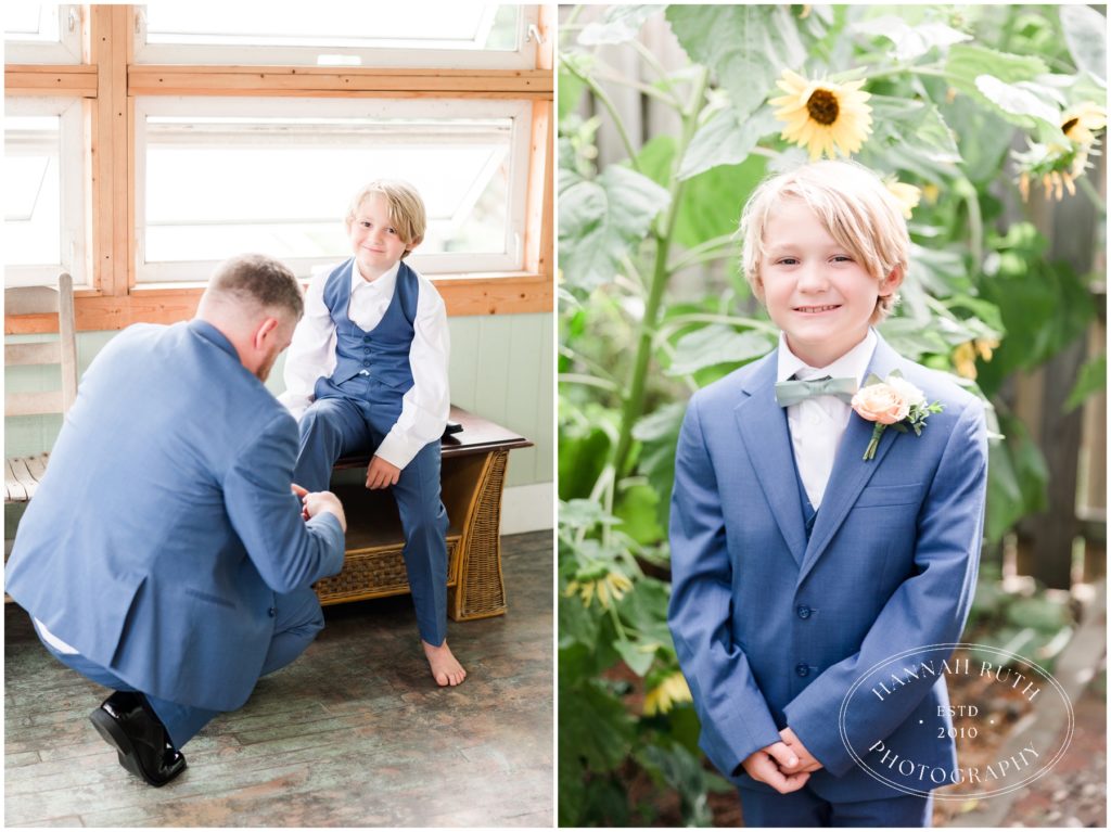 Sunflowers and navy suites 