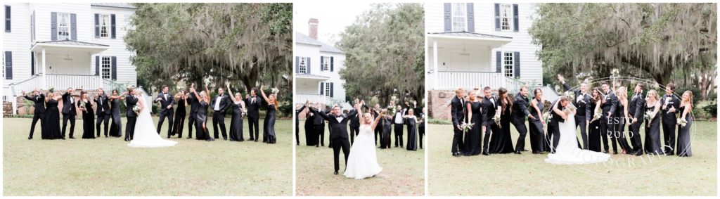 Bride and Groom at Historic Home in Georgetown, South Carolina.
