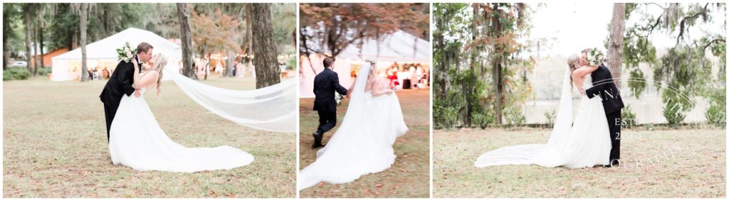 Bride and groom get married in Georgetown, South Carolina