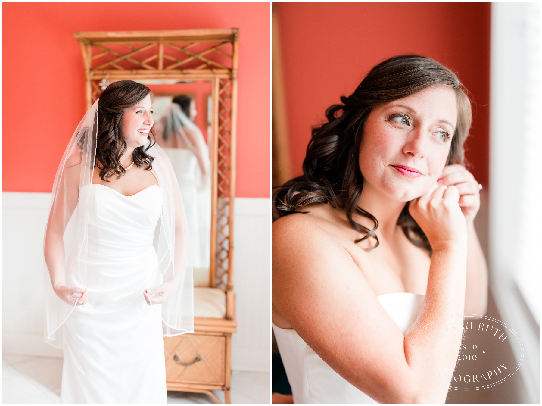 Bride getting ready to get married in Pawleys Island, SC. 