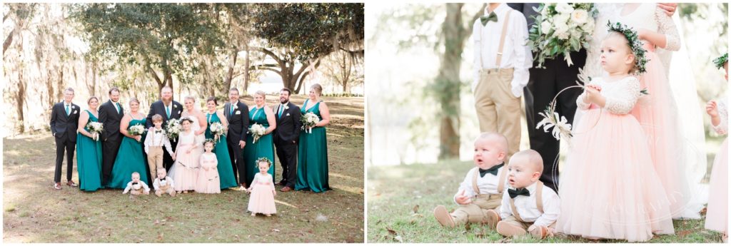 Ceremony under Live Oak Trees and Spanish Moss