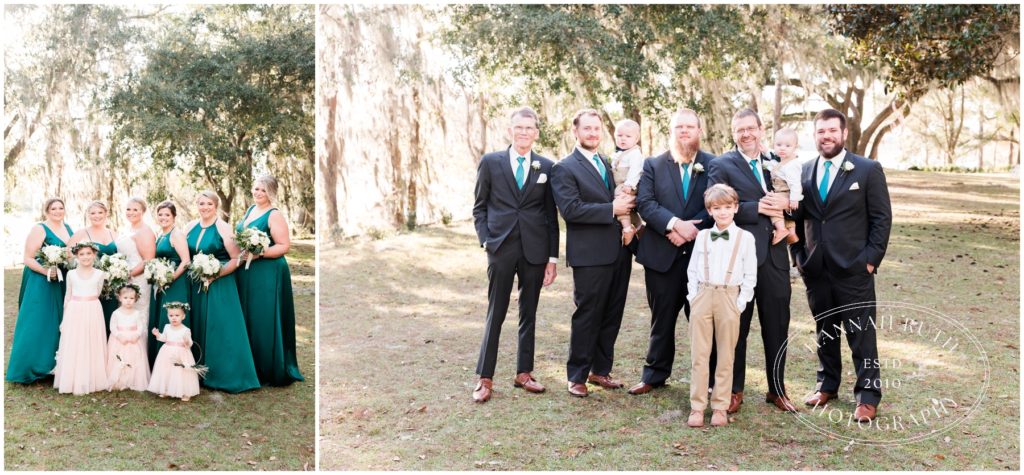Bridal Party photos -  Live Oak Trees and Spanish Moss
