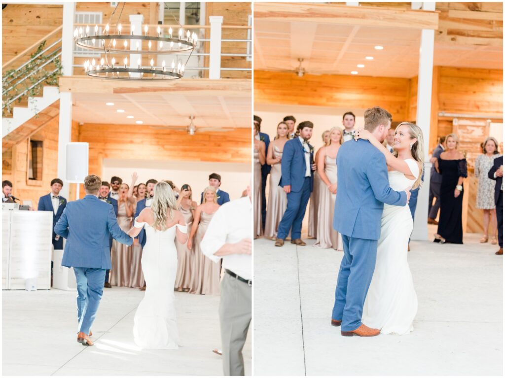 First Dance in venue on wedding day 