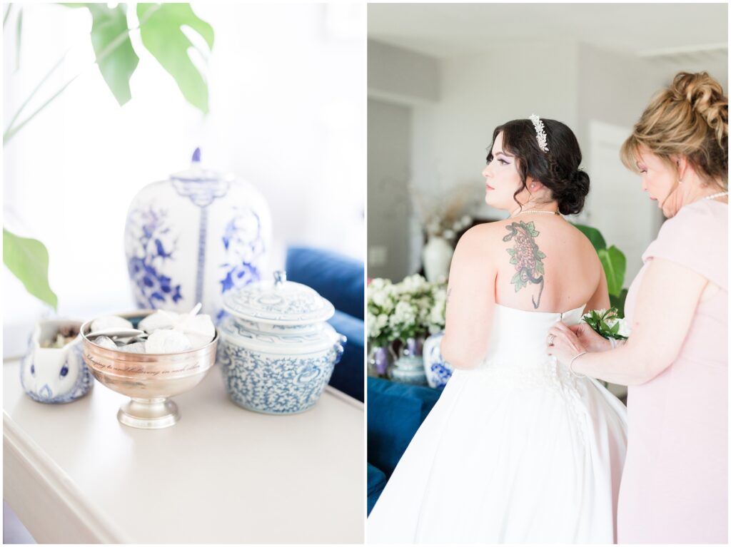 Brookgreen Gardens wedding photography | Hannah Ruth Photography - Bride and mother getting ready before ceremony 
