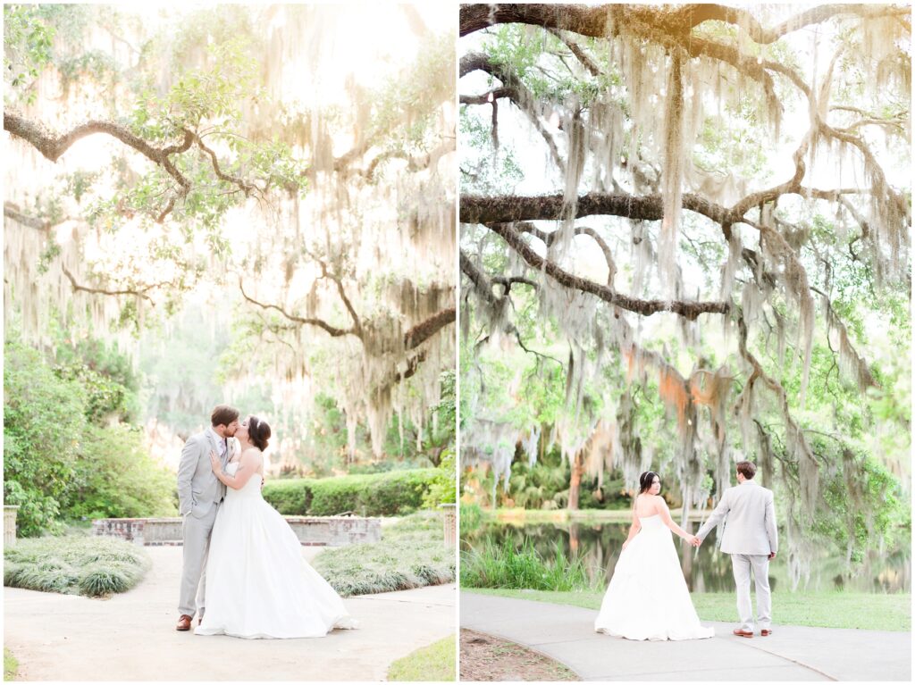 Brookgreen Gardens wedding photography | Hannah Ruth Photography - Bride and Groom moss trees - Oak trees