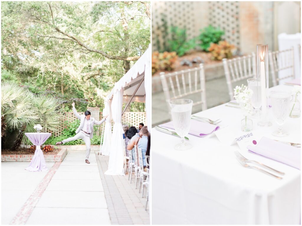 Reception at the cottage - Brookgreen Gardens Weddings with Hannah Ruth Photography 