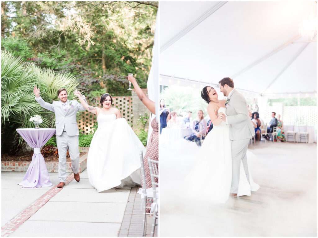 Reception at the cottage - Brookgreen Gardens Weddings with Hannah Ruth Photography  - Dancing on the cloud 