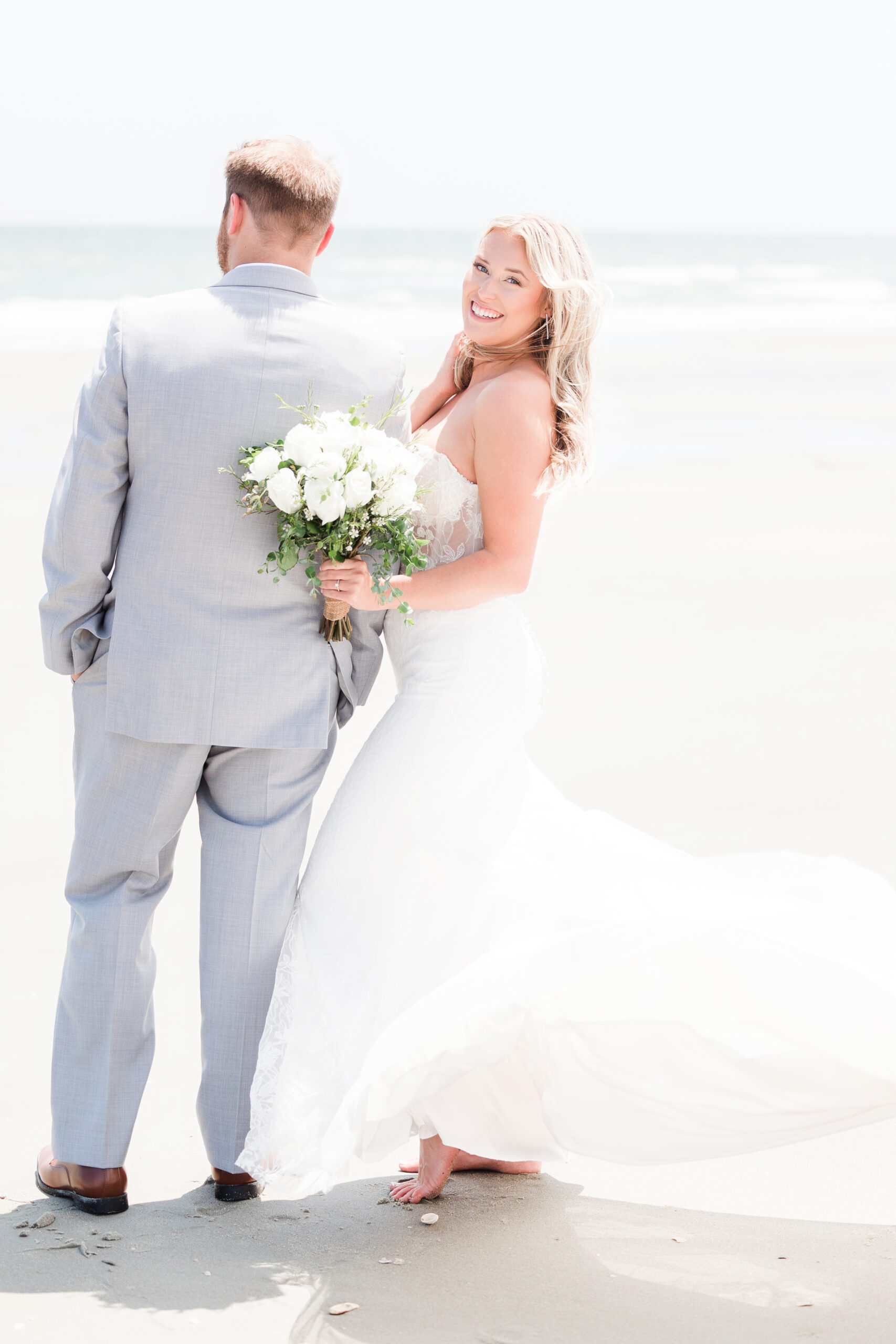Bride and Groom at Ocean Isles Beach