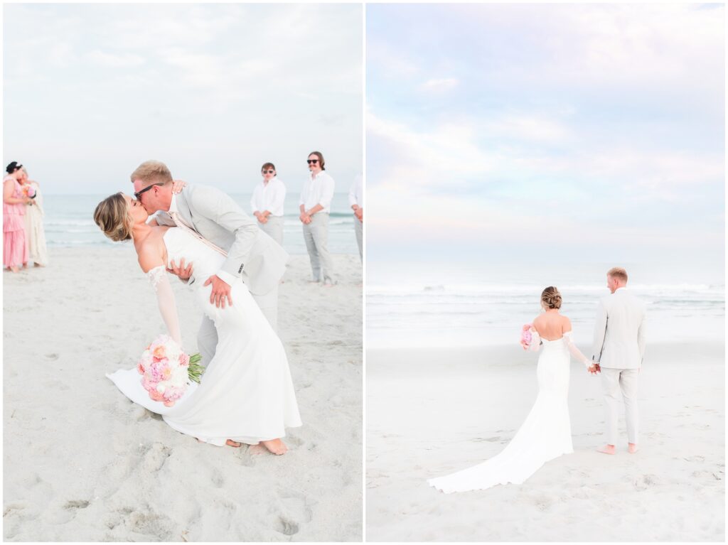 Beautiful Intimate Myrtle Beach Weddings on the beach - cotton candy skies
