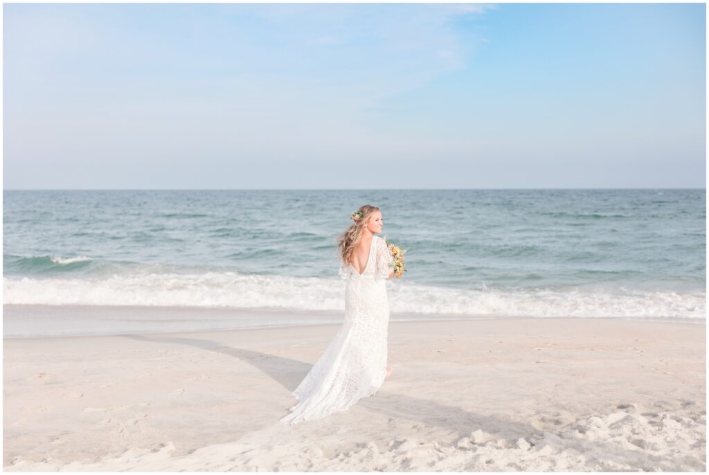 Myrtle Beach Intimate Weddings - Bride on the beach