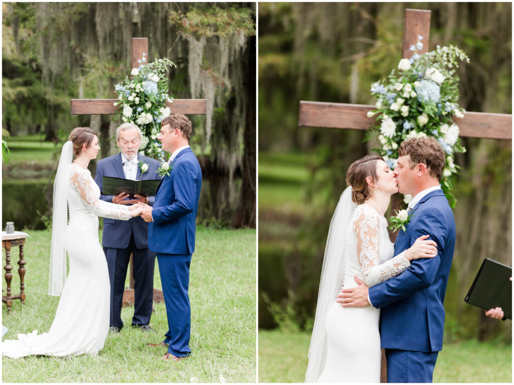 Like Oak Trees - Weddings in the South - Kissing under the moss trees