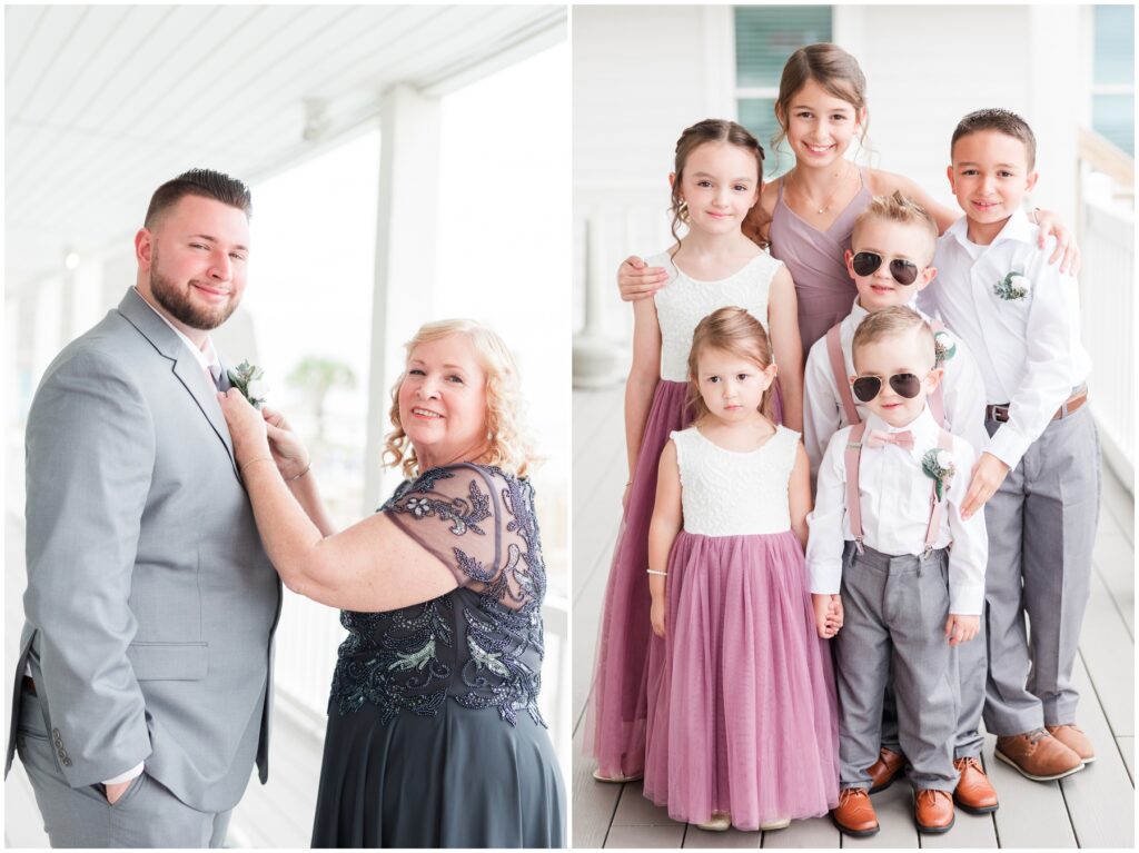 Southern Comfort Beach House - Ocean Isle, North Carolina Weddings - Bride and Son on wedding day 