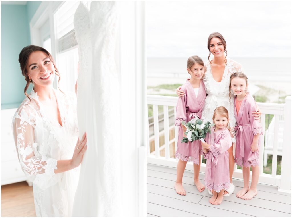 Bride and Bridesmaids on wedding day - Ocean Isle Weddings 