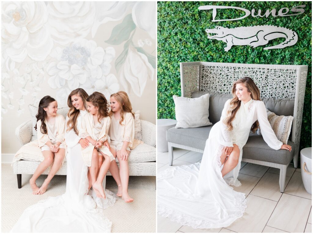 Beautiful Bride in Bridal Suites at Dunes Golf and Beach Club, Myrtle Beach South Carolina 
