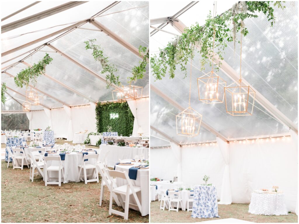 Sunnyside Plantation Weddings in South Carolina, Detailed photos with Tent