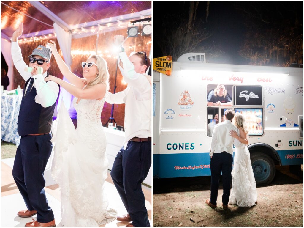 Ice Cream, Mr. Softee on wedding day with bride and groom, so much fun! 