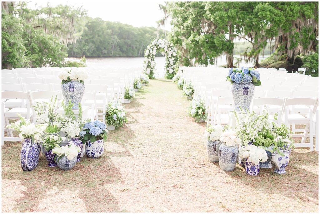 Ceremony site at Wachesaw Plantation overlooking the waterway. 
