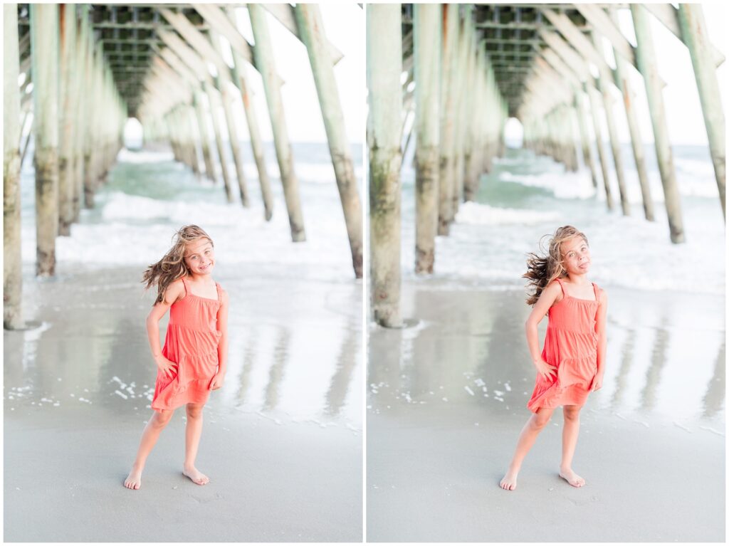 Windy myrtle beach photoshoot under the pier 