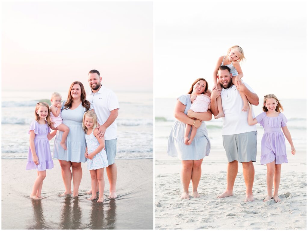 pastel colors for family beach photos