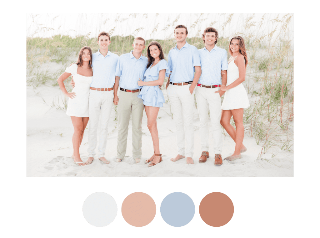 family photoshoot colors for stunning myrtle beach family photos 