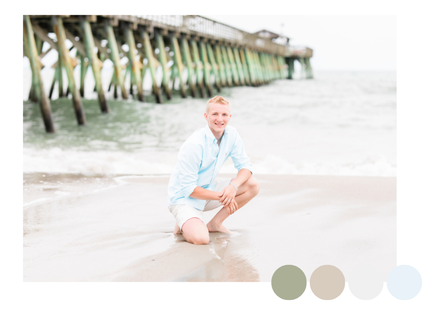 senior photos on the beach 