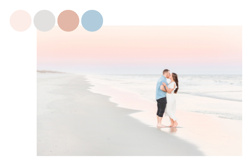 cotton candy skies for beach photoshoots 