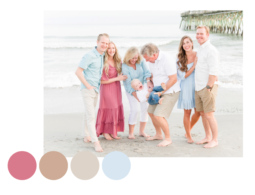 What to wear for myrtle beach family photos on the beach