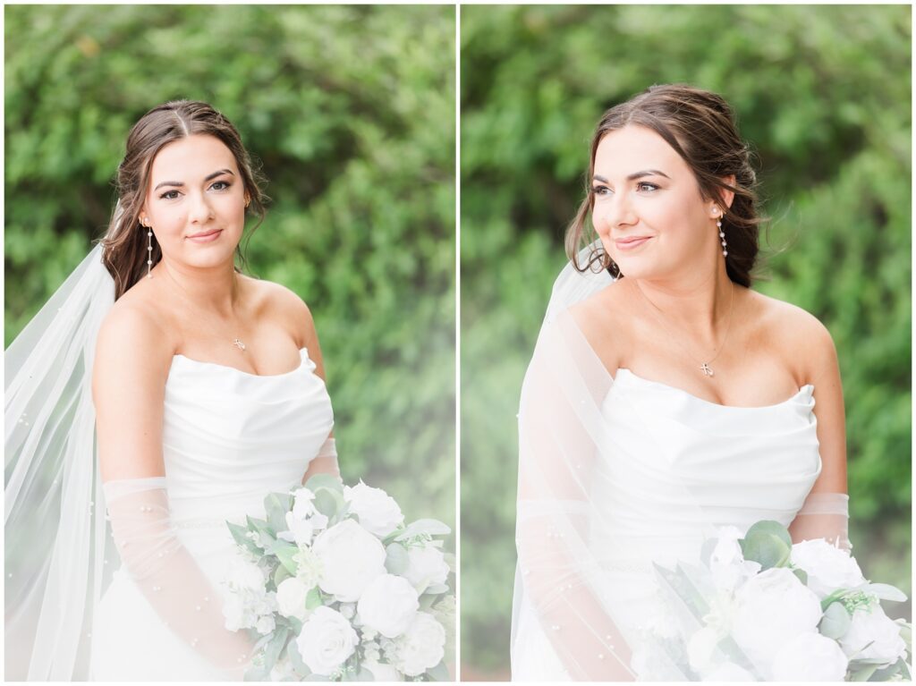 beautiful girl about to get married with veil on. 