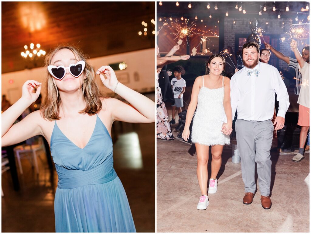 Sparkler exit, hidden acres venue in Marion, South Carolina. 