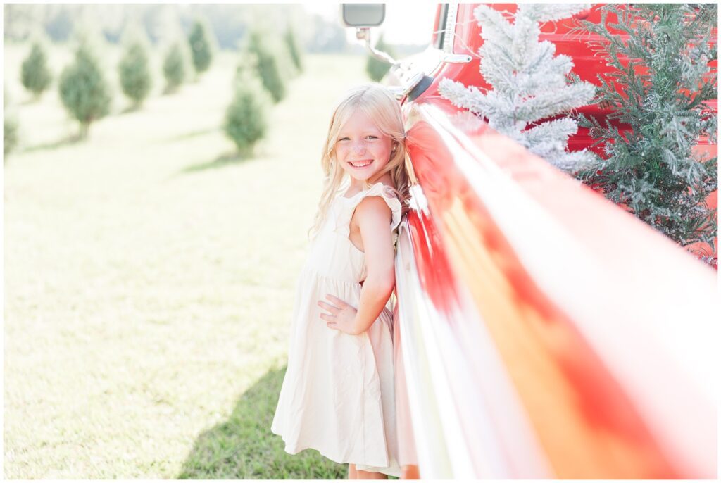 Holiday Red Truck Mini Sessions for Christmas Cards