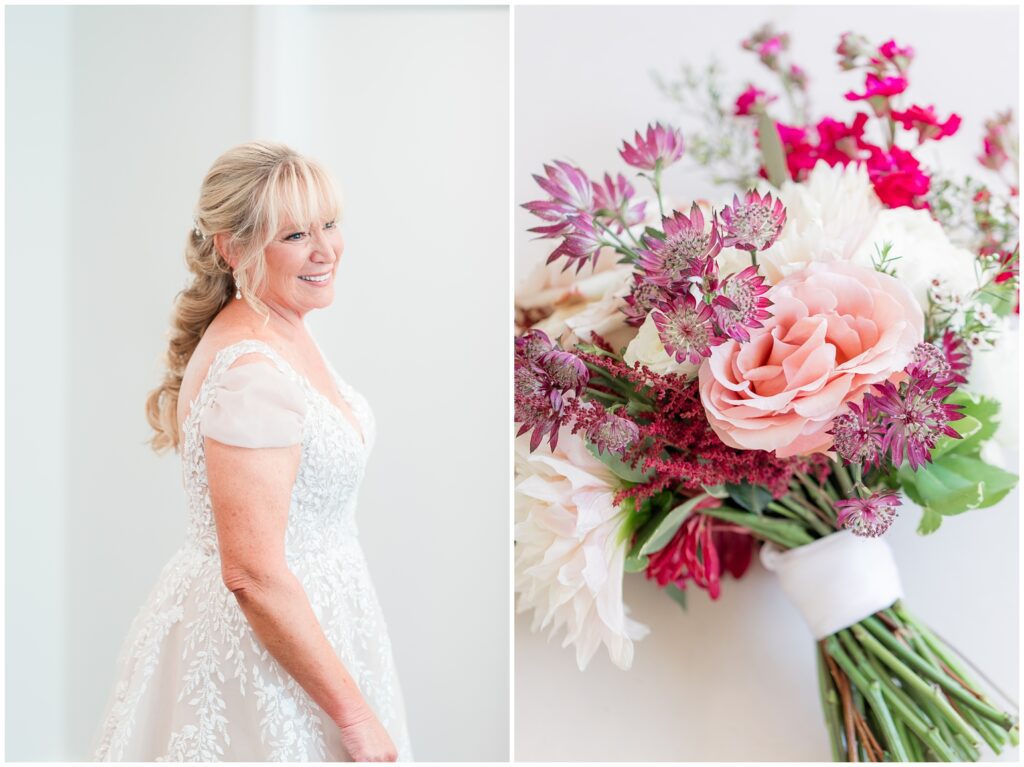 Pink and Purples on the wedding day