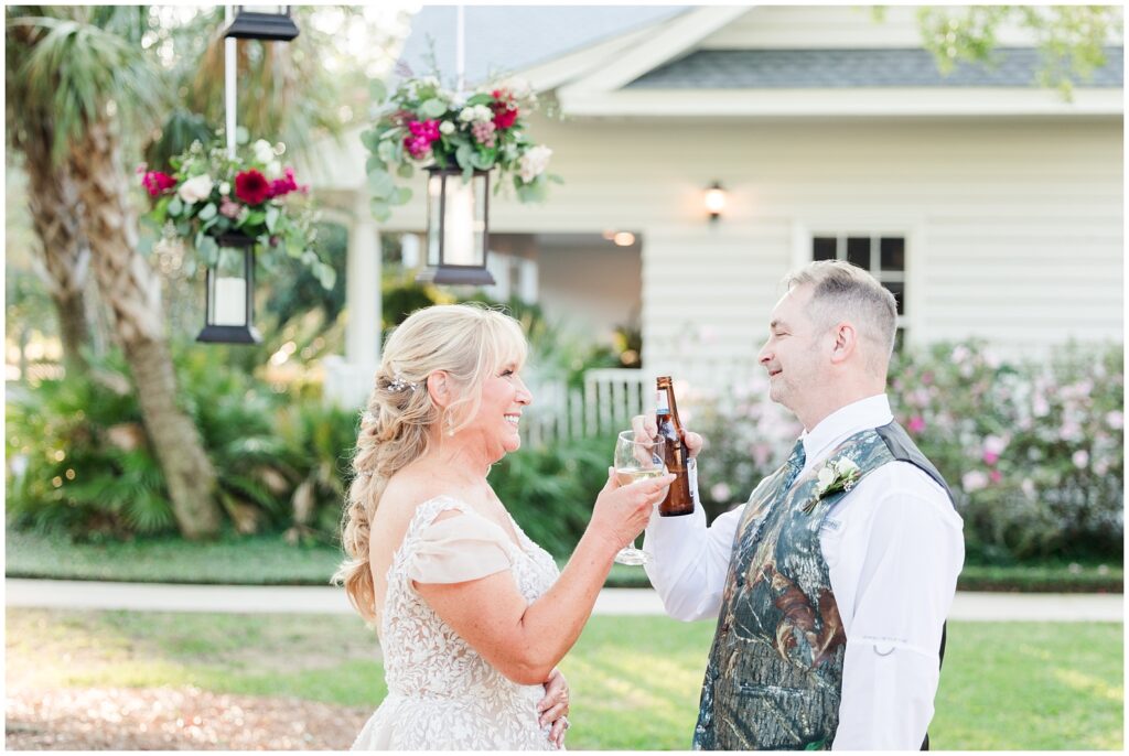 Bride and groom cherish every moment  