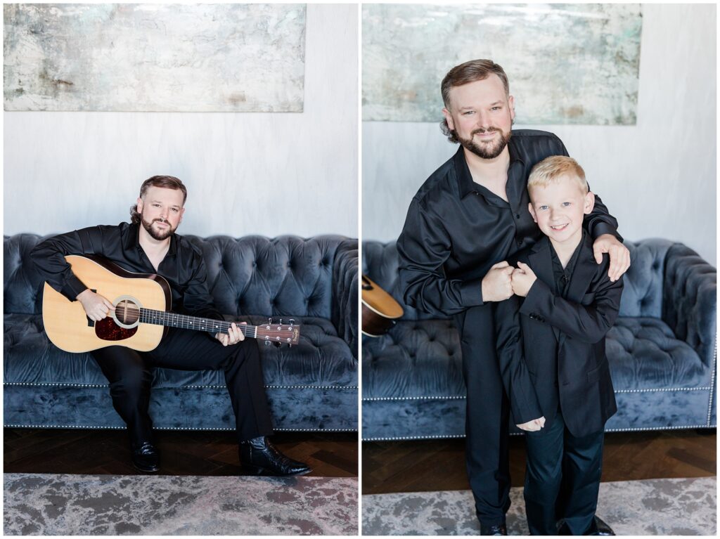 Groom with Guitar Wedding at 21 Main Events - North Beach Plantation 