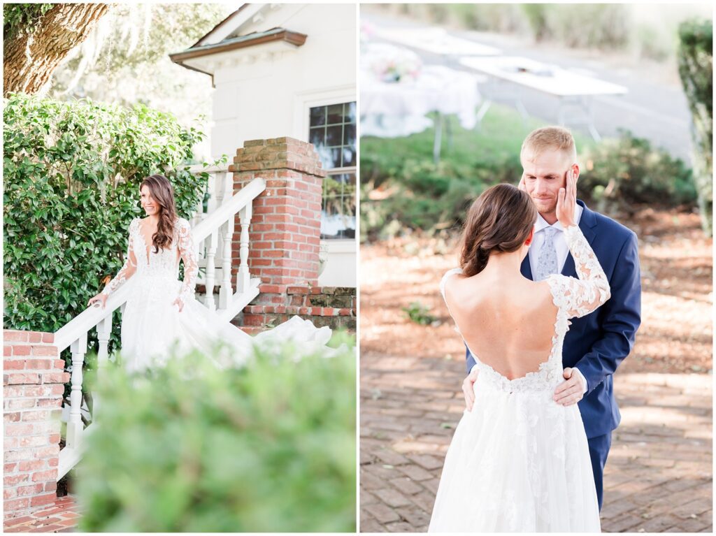 Groom cried on wedding day during the first look before ceremony 