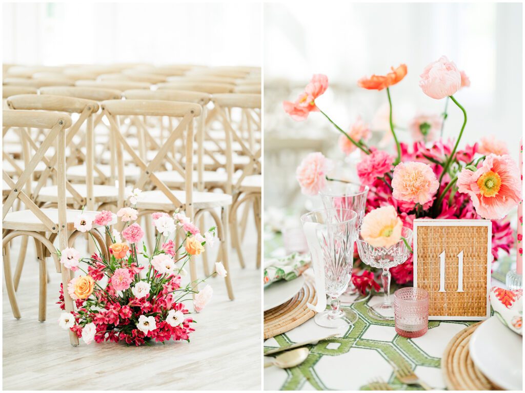 Indoor wedding ceremony at weddings at Wildberry Farm with natural light